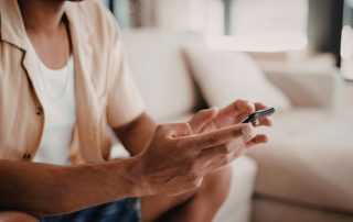 man holding cell phone